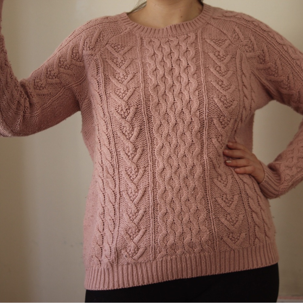 ❌ DONATED ❌ Pink Cable Knit Sweater
